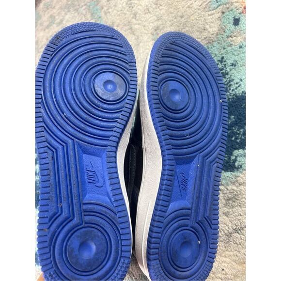 NIKE AIR FORCE 1 Black Blue AV0743-002 Size 6Y - Picture 3 of 5